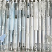 Resim 4 adet/8 adet Kelebek Temalı Geri Çekilebilir Jel Kalem - 0.5mm İnce Uç, Siyah Mürekkep, Hızlı Kuruyan, Dayanıklı Plastik - Okul ve Ofis için Mükemmel Seçim, Kırtasiye Malzemeleri 