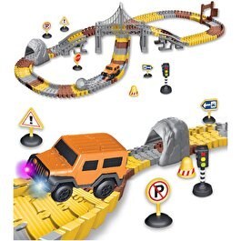 Resim İnşaat Tracks Yol Set 192 Parça 