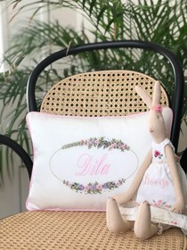 Resim Belcekız Model Dekoratif Bebek Yastığı - Pembe / Biyeli 