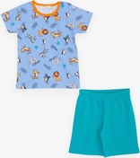 Resim Breeze Girls & Boys Erkek Bebek Pijama Takımı Hayvanlar Alemi Temalı 9 Ay-3 Yaş, Mavi-mavi Mavi 