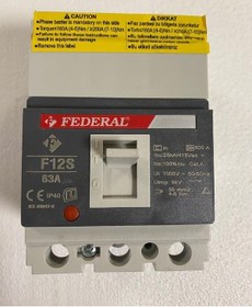 Resim Federal F12S 63A Kompakt Şalter Sabit 