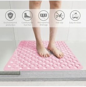Resim Kaydırmaz Duşakabin Banyo Ve Duş Paspası Kare Bubble 54 X 54 Cm Pembe Renk Sea149p 6998 