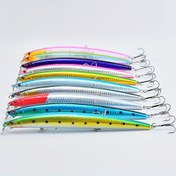 Resim 2 adet Karışık Renk ABS Balıkçılık Yemleri Seti Treble Hooks ile - 20G Dayanıklı Büyük Minnow & Laser Crankbaits, Yapay Balık Sert Yem Deniz & Carp Balıkçılığı için 
