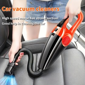 Resim Yüksek Güçlü Islak/Kuru Araba Vakum Temizleyici - Kablosuz, Mini ve Taşınabilir, Güçlü Emiş, ABS Reçine Gövde, Tek Tıklama Toz Alma, 50dB Sessiz Çalışma, 3-5m Kablo, Pil Gerektirmez, Araba İçleri için İdeal, Araba Vakum Temizleyici 