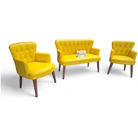 Resim Ahşap Ayaklı Deri Ofis Koltuğu Ve Kanepeleri Deri Ofis Koltuğu Büro Mobilyası Koltuk Takımı Çok Renkli 