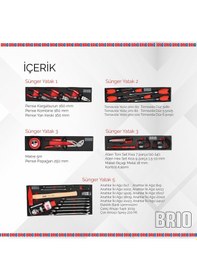 Resim Brio Takım Çantası Dolu 5 Gözlü 420 Mm Kırmızı 