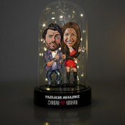 Resim Her Zaman Benimlesin Karikatürlü Işıklı Fanus Biblo 