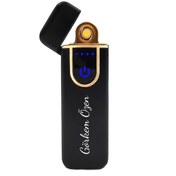 Resim Kişiye Özel Siyah Kapaklı Usb Şarjlı ve Dokunmatik Çakmak N11.1996 Diğer