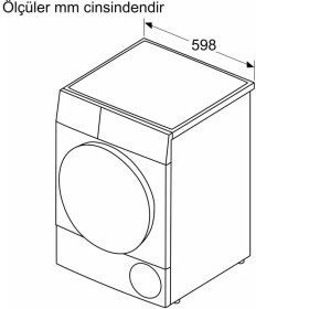 Resim Bosch WQJ2420XTR Isı Pompalı Kurutma Makinesi 9 kg Gümüş Serie 6 