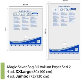 Resim Magic Saver Bag 8'Li Vakumlu Poşet Seti 2 