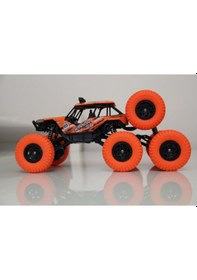 Resim Turuncu Süspansiyonlu Jeep 1:18 6x4 Çeker Off Road Şarjlı Uzaktan Kumandalı 