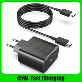 Resim 1M Süper Hızlı Şarj Veri Kablosuyla USB C Şarj Başlığı, for Samsung for galaxy S25, S24+, S24 Ultra, S23+, S23 Ultra, S22, S21, Note20, A54, A53, Z Fold5, Flip5, Fold4, Tab S8 Ultra Cihazlarını Şarj Etme İçin Uygun. Apple 15/16 ve Android Telefon Şarjı ile Uyumlu. 