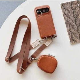 Resim Trendooze Turcoshop11 Pixel 6 Pro Çapraz Kılıf Aynalı Kartlık Kahverengi Uyumlu Model Kahverengi 