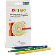 Resim Primo Jumbo Üçgen Boya Kalemi 12 Renk Renkli 