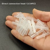 Resim 1 Set (12/24 adet) Hava ve Su Tüpü Aksesuarları, Hızlı Bağlantı Yumuşak Hortum Aksesuarları, Düz Yuvarlak Nipel Bağlayıcı, Evrensel Konu Standartı, 4mm ID, Kolay Kurulum, Akvaryum için 