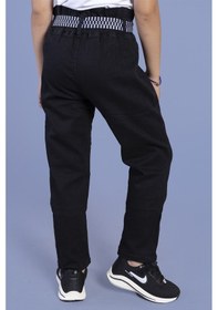 Resim Toontoy Kız Çocuk Yüksek Bel İki Yanı Cepli Regular Fit Jean Pantolon Siyah 