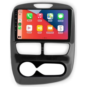 Resim Cartech CRT-464 QLED Ekran Renault Clio 4 Manuel Klima 4gb Ram 64GB Hafıza Carplay Android Multimedya Teyp 
