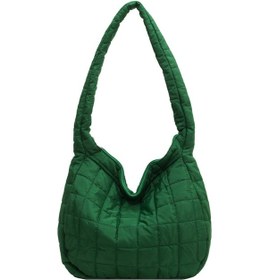 Resim Reedark Retro Şişme Pamuk Kadın Çapraz Çanta - Geniş, Hafif Ve Modaya Uygun Yeşil 