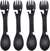 Resim Wezone Paslanmaz Çelik 4'lü Çatal Kaşık Bıçak Seti - Hediye Kutusunda Siyah 