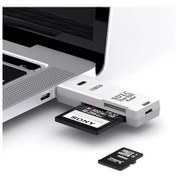 Resim Xindoker Beyaz Usb 3.0/2.0 Çift Taraflı Sd-tf Kart Okuyucu - 5 Gbps Hızlı Veri Transferi, Taşınabilir, Sadece Tak Ve Kullan 