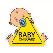 Resim Bebeğinizi Yolda Güvende Tutun Araba Çıkartması Sticker 