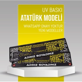 Resim Atatürk Plakalık Yeni Logo, 2 Adet Premium Uv Baskılı Plakalık 