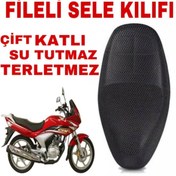 Resim DURANMOTOR Honda Cbf 150 Motosiklet Sele Koltuk Kılıfı 3d Çift Katlı File 