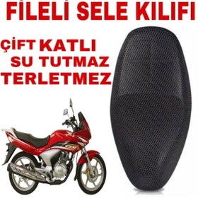 Resim DURANMOTOR Honda Cbf 150 Motosiklet Sele Koltuk Kılıfı 3d Çift Katlı File 