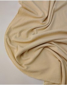 Resim Krem Renkte Bürümcüklü Jarse Kumaş 150x180cm-10826 Krem 