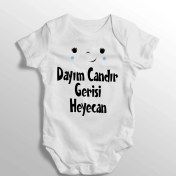 Resim Limon Dayım Candır Gerisi Heyecan Yazılı Baskılı Bebek Zıbını 