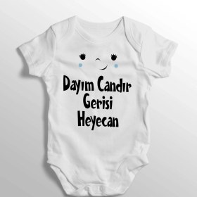 Resim Limon Dayım Candır Gerisi Heyecan Yazılı Baskılı Bebek Zıbını 