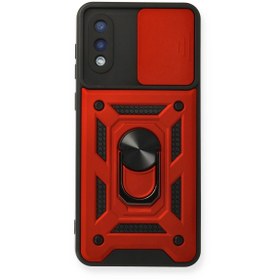 Resim artlab Art Galaxy A02 Kılıf Pars Lens Yüzüklü Silikon - Kırmızı Lab 