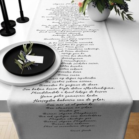 Resim Agora Meyhanesi - Şiir Runner Örtü - 40 cm x 140 cm 