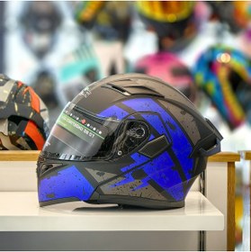 Resim Gear5 RHKC 902 Çene Açılır Vizörlü Kask Siyah Mavi 