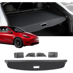 Resim Ramm Tesla Model Y Arka Bagaj Kapağı Perdesi - Siyah 