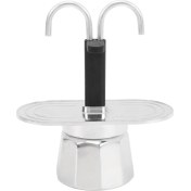 Resim Fincanlık Kahve Makinesi, 100 ml Mini Kahve Potu, Çift Başlıklı Alüminyum Ocak Üstü Espresso Makinesi, Ev, Kafe, Ofis Kullanımı Için (Yurt Dışından) 