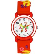 Resim Kırmızı Renkli Figürlü Kordon Analog Çocuk Kol Saati 