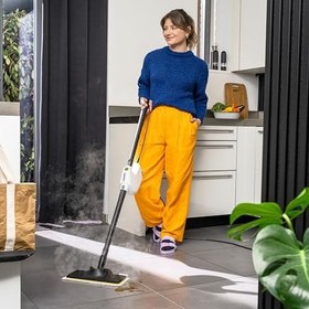 Resim Kärcher SC 1 Multi & Up buharlı temizleyici, ısınma süresi: 30 s, yüzey performansı: yakl. 30 m², Tank: 0,2 l, Ağırlık: 1,6 kg, zemin başlığı EasyFix Large, 1 mikrofiber zemin bezi Large, kireç çözücü 