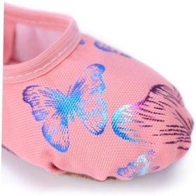 Resim Çocuklar Bale Ayakkabıları Taban Bale Ayakkabısı Pantuflas Para Niños Çocuklar Taban Bale Dans Ayakkabıları Çocuklar Için Tuval Bale Dans Ayakkabıları Çocuklar Için Terlik Bale 