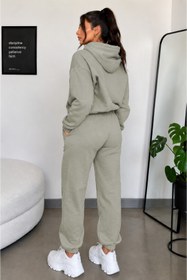Resim YAKAMEL Kadın 3iplik Şardonlu Şık Günlük Ve Spor Oversize Eşofman Takımı 