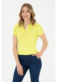 Resim U.S. Polo Assn. Kadın Fıstık Yeşili Basic Polo Yaka Tişört 50280060-VR087 