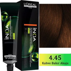 Resim Loreal Professionnel Inoa - Amonyaksız Saç Boyası No: 4.45 Kahve Bakır Akaju 60g 