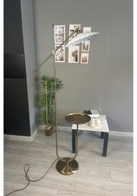 Resim Risso Eskitme Gövde Beyaz Lambader U Tepsili Makas Gövde Modern Dekoratif Metal Oturma Odası Beyaz 