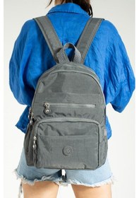 Resim Klinkır Kadın Sırt Çantası Hafif Su İtici Kumaş Günlük Kullanım İçin İdeal 37 27 Cm Anne Bebek Çanta Gri 