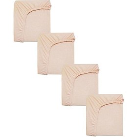 Resim 4 Adet Pamuklu Ve Lastikli 60 X 120 Cm Penye Bebek Çarşaf-yavruağzı 