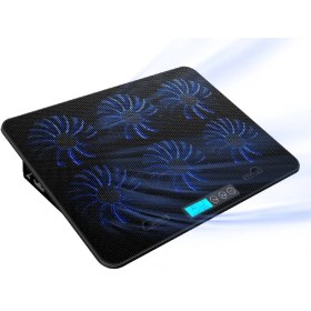 Resim Sones Ice Coorel Dizüstü Bilgisayar Tabanı Hız Kontrolü Sessiz Altı Fanlı Soğutma Tutucu Soğutma Rafı, Stil: Amiral Gemisi 