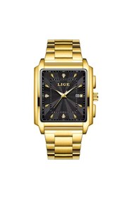 Resim GÜMRÜK MARKET LİGE Erkek Kare Kol Saati Paslanmaz Çelik Su Geçirmez Kol Saati 