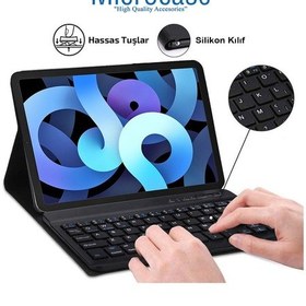 Resim iPad Uyumlu Air 4.Nesil 10.9" 2020 Bluetooth Klavyeli Standlı Kılıf Bkk4 