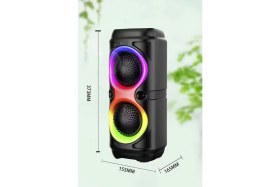 Resim Çift Hoparlörlü Bluetooth 5.0 Bağlantılı Güçlü Ses Uzun Süre Şarj Süresi Kaliteli Ses Rgb Ledli 
