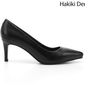 Resim Gönderi(R) Gönderi R Siyah Sivri Burun İnce Topuklu Hakiki Deri Stiletto Siyah 